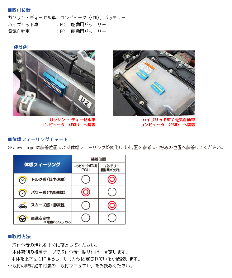 SEV e-charge - 汎用パーツ